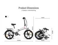 Bicicleta elétrica SAMEBIKE (dobrável)