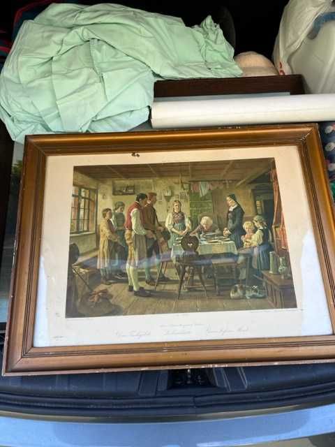 Quadro/moldura com estampa antiga