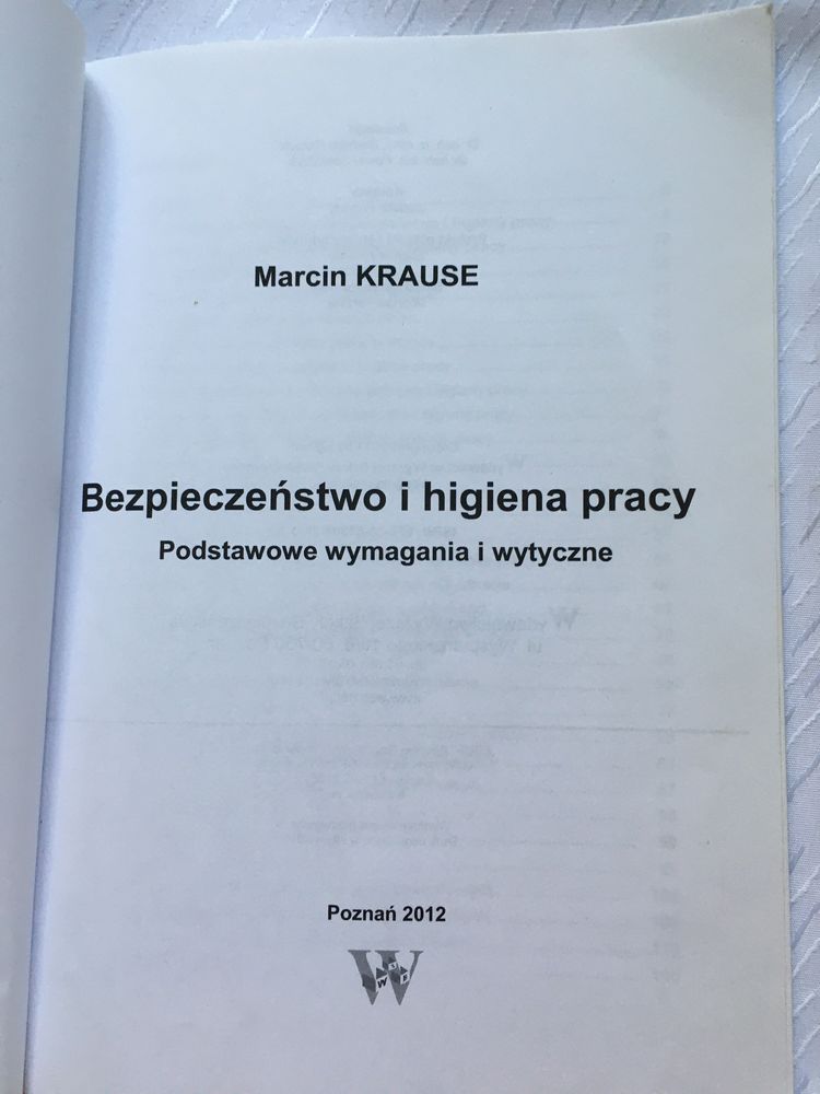 Podręcznik „ Bezpieczeństwo” i higiena pracy”