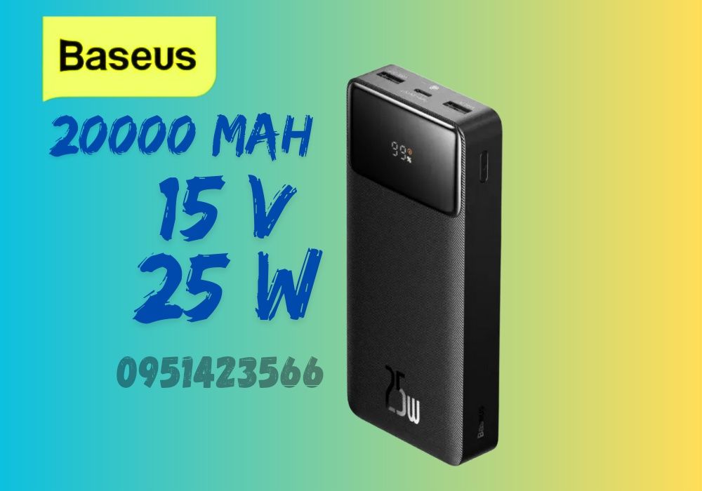 PowerBank Baseus Bipow Digital Display 20000mAh 25W 3A QC3.0+PD3.0