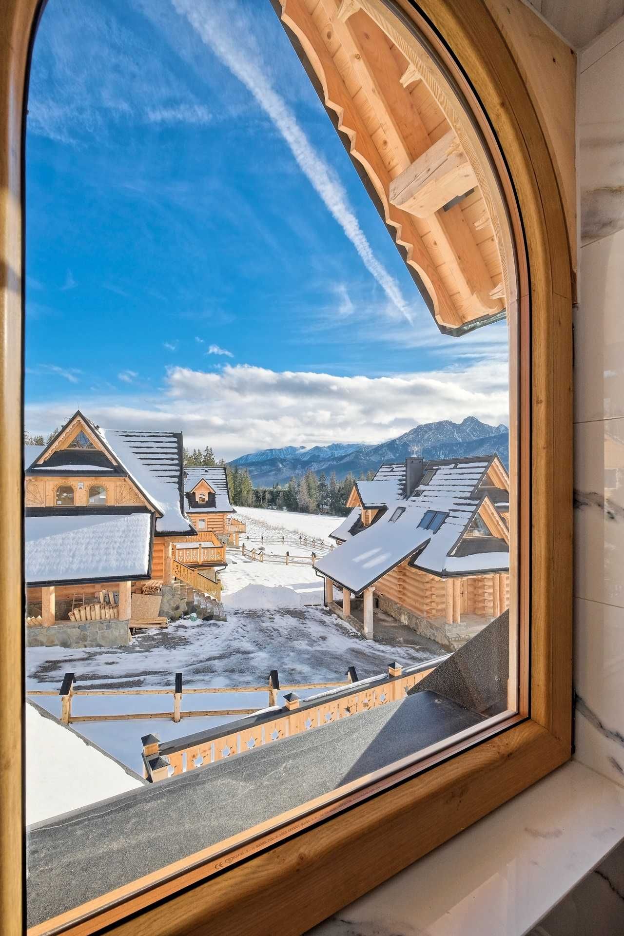 Domki Panorama Kościelisko sauna jacuzzi z widokiem na Tatry 8os