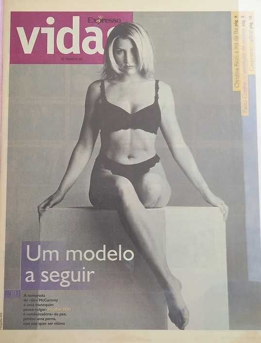 Heather Mills Um modelo a seguir em capa revista 2000