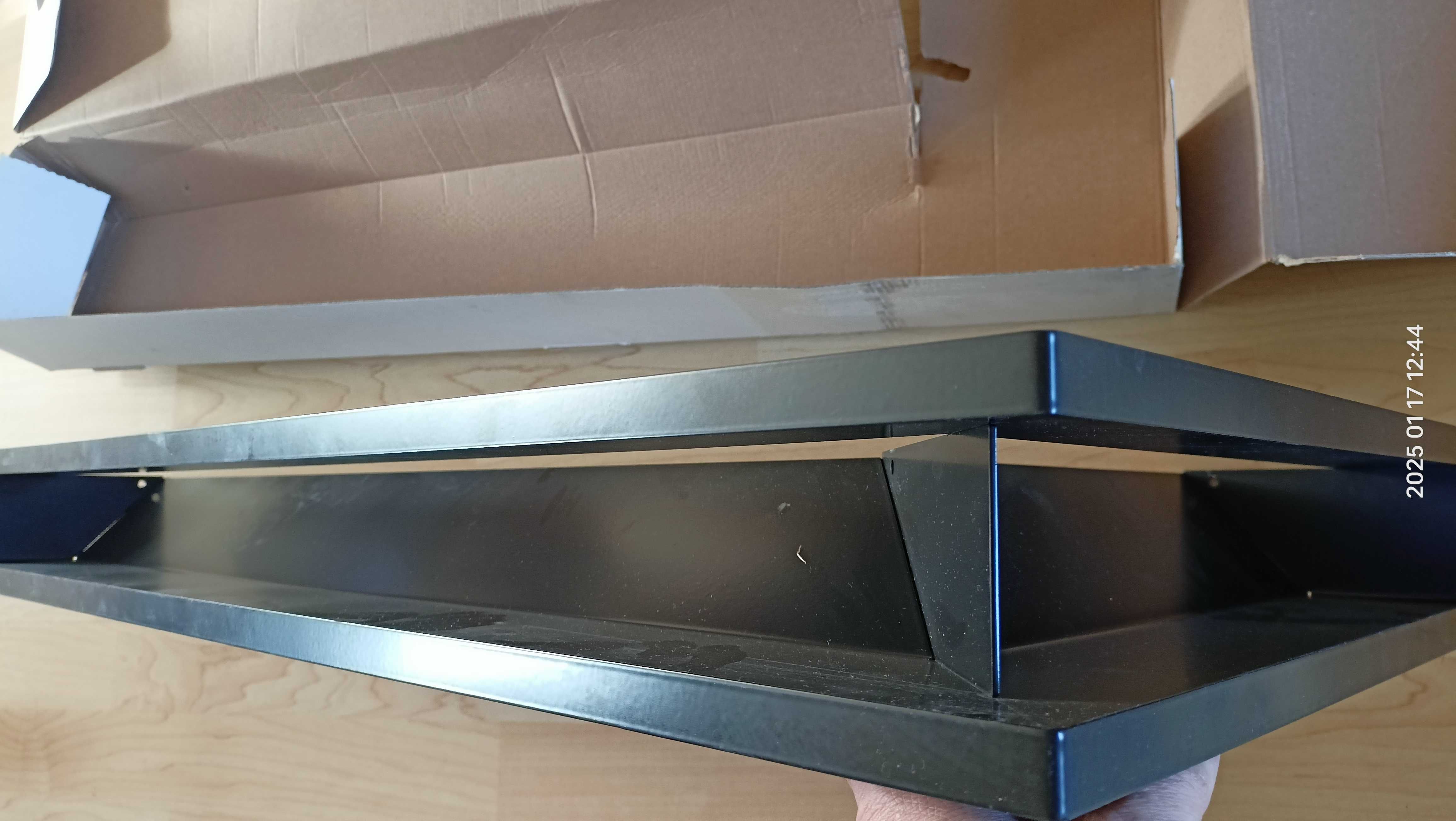 Kratka narożna 40x80x9 kominkowa LUFT CZARNA