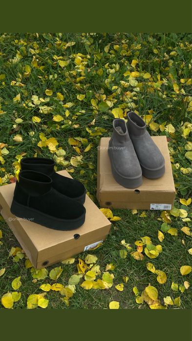 Ugg mini dipper сірі та чорні