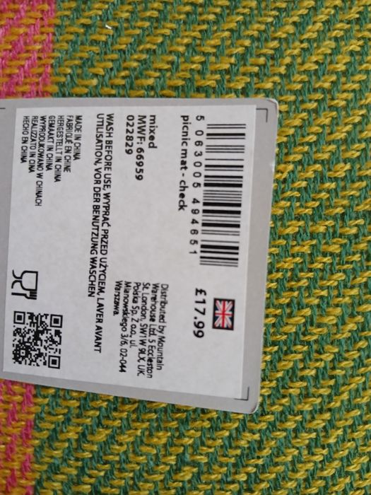 Kocyk piknikowy Mountain Warehouse Check