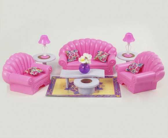 Меблі для ляльок Барбі Gloria 22004 Привітна Велика Вітальня Леді