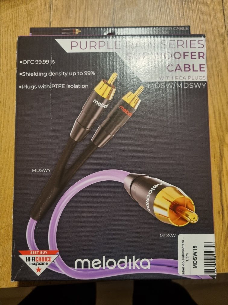 Melodika MDSW15 kabel subwoofer 1,5m