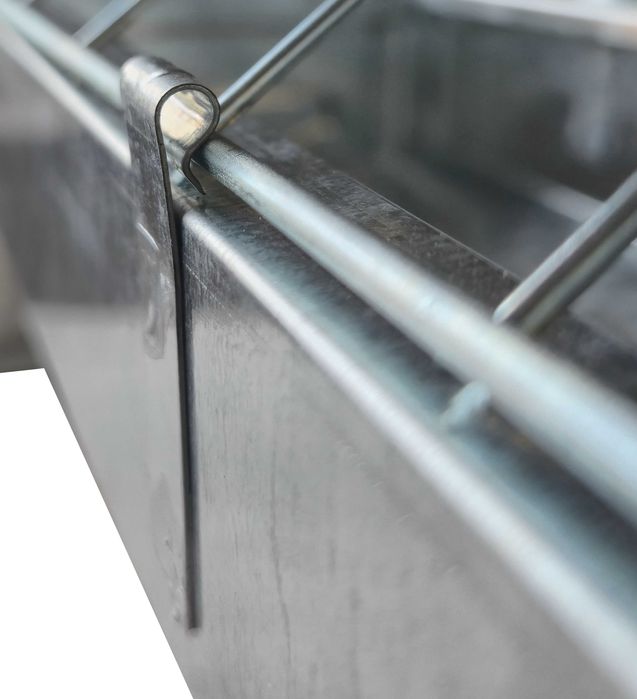 Korytko Ocynk 75Cm Zaczepy Gruba Stal Dla Drobiu Kur