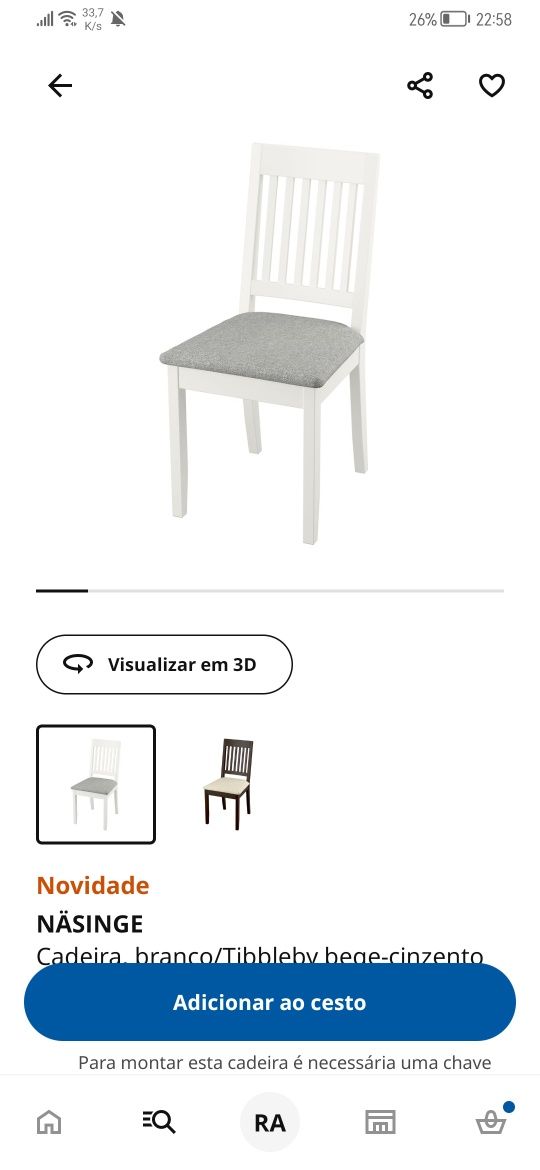 6 cadeiras ikea brancas