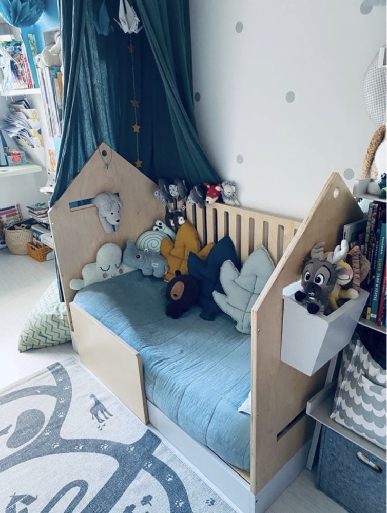Łóżeczko domek łóżko dziecięce ze sklejki skandynawskie designerskie