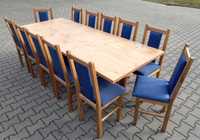 komplet Stol 185/244x95 i 12 krzesel dab lancelot tanio solidnie