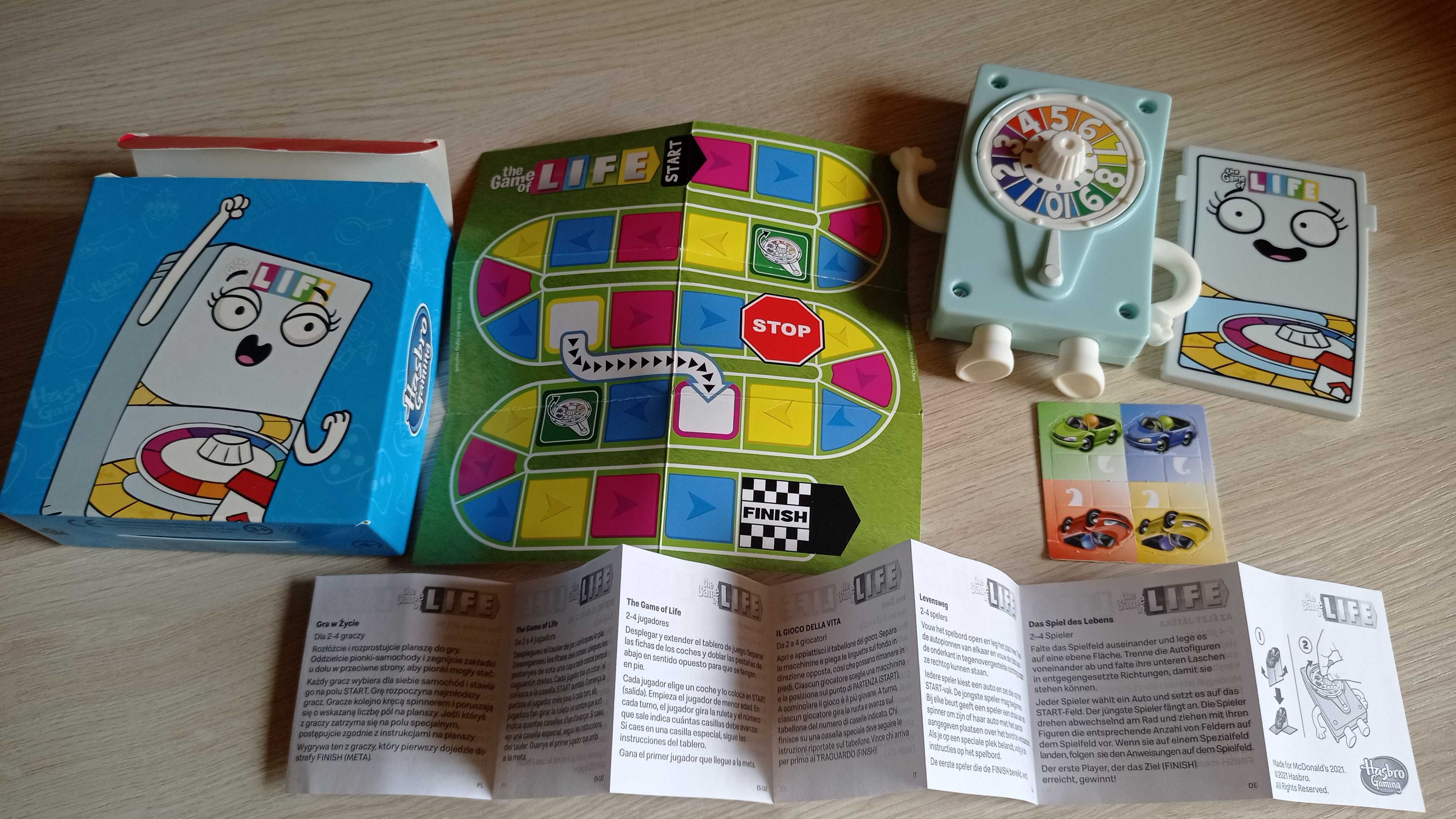 NOWA GRA logiczna Hasbro - plansza ludzik pojemnik pionki spinner inst