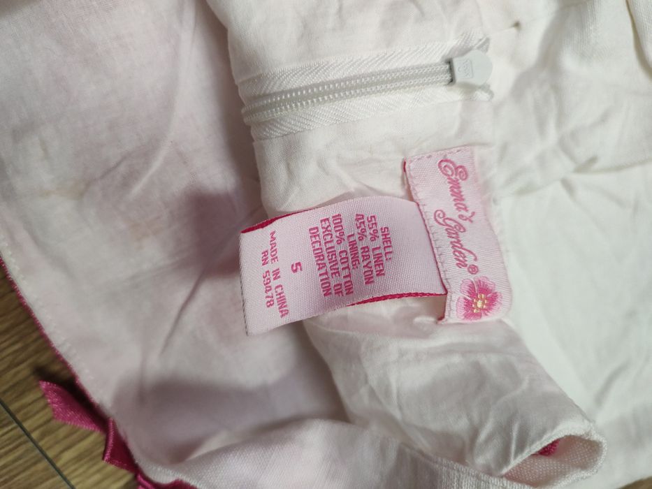 Zestaw góra i dół spódniczka i top len dziewczynka rozmiar 4-5 lat.