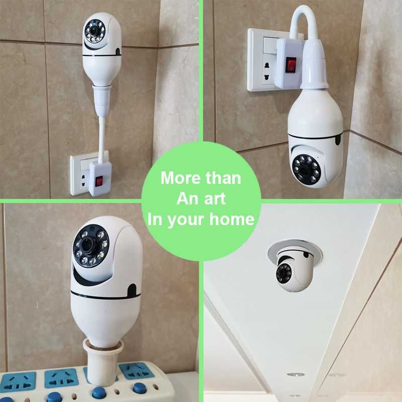 wifi-camera-1080p-bulb-4x-zoom,  nowa