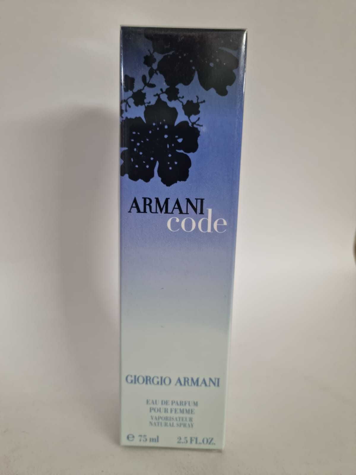 2 perfumy Escentric M01  i Giorgio Armani CODE
pour femme 75 ml.