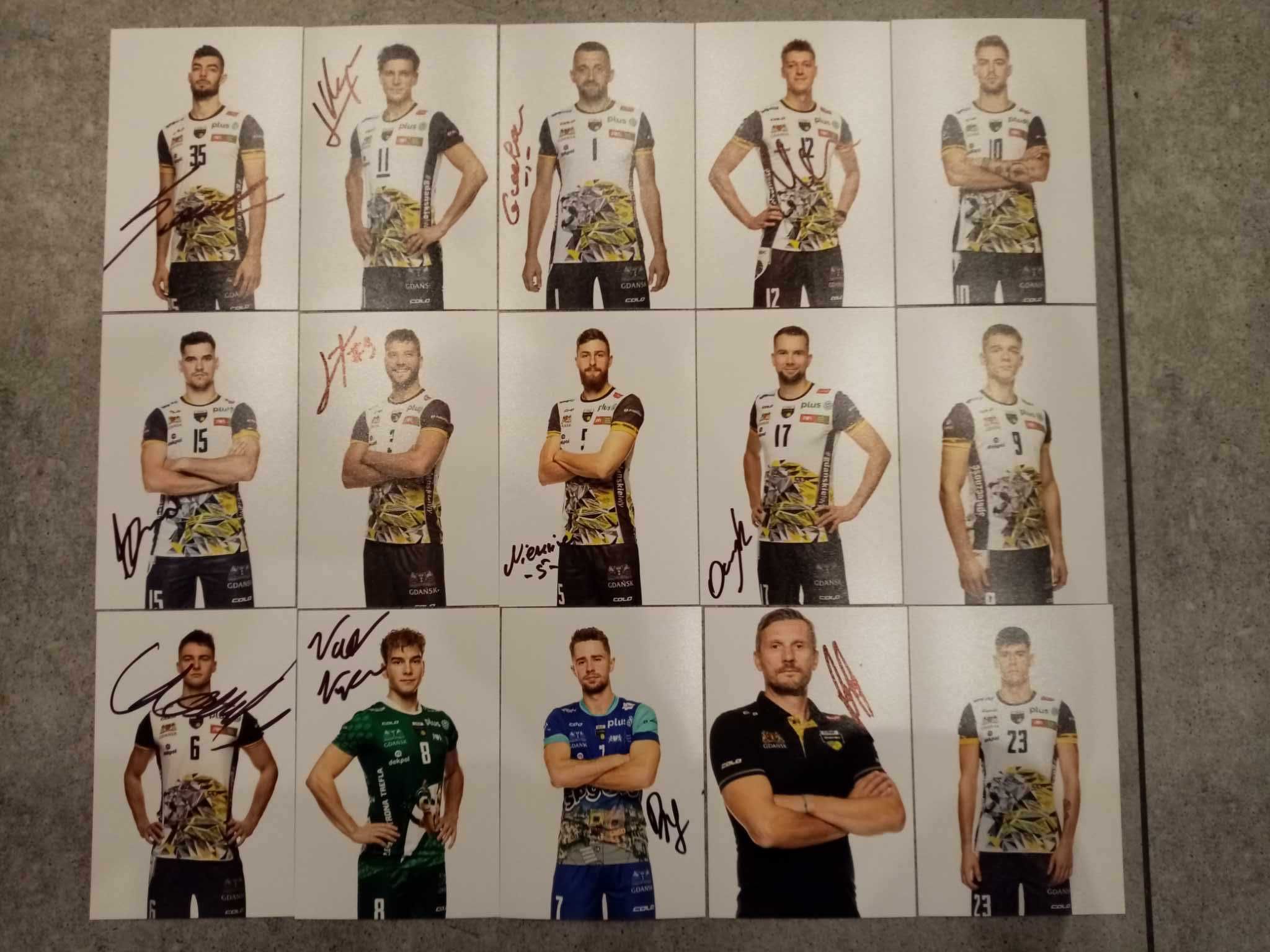 Autografy siatkarzy Trefl Gdańsk 2023/2024 15 zdjęć