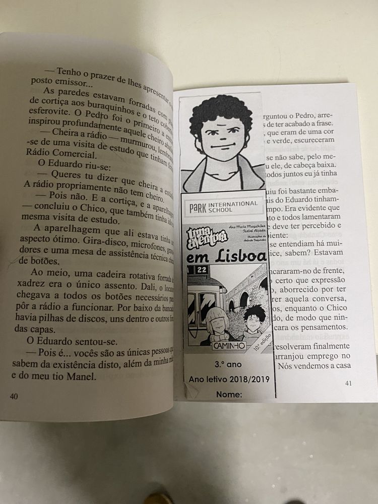 Livro “Uma aventura em Lisboa” novo