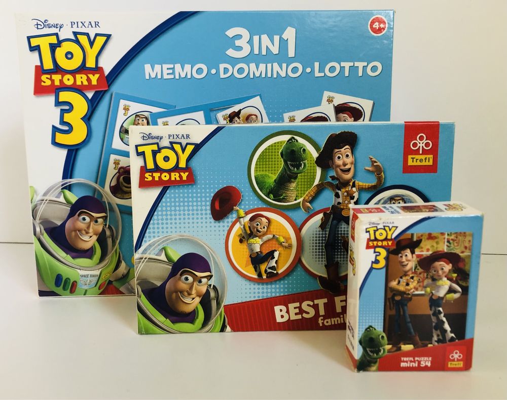 3szt. Gry TOY STORY Disney PIXAR memo domino puzzle