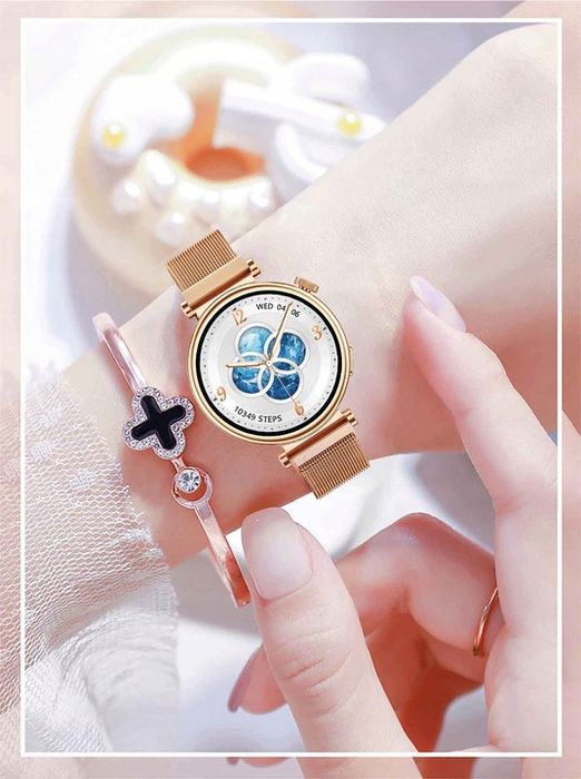 Smartwatch Damski Zegarek Rozmowy Powiadomienia Sport Zdrowie Polskie