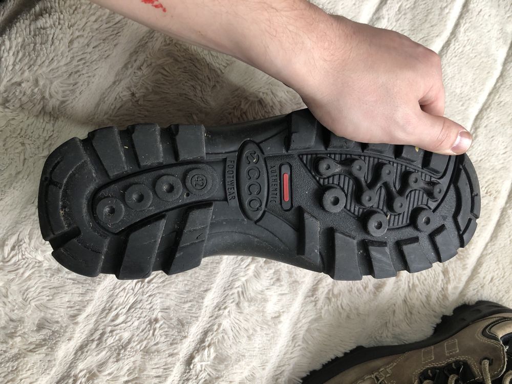 ECCO GORE-TEX (42-42.5) 27-27.5см мужские полуботинки туфли кожаные