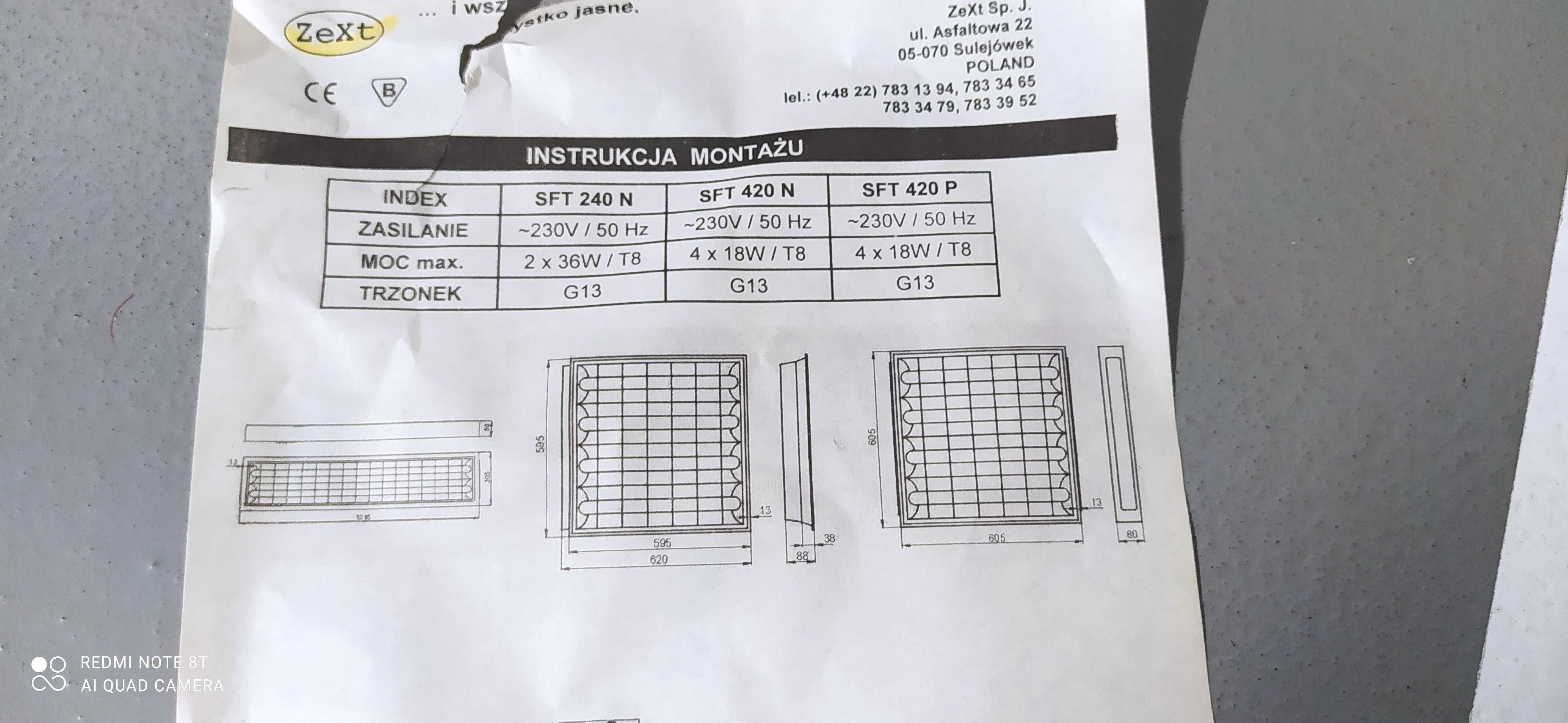 Oprawa rastrowa LED 60cmx60cm