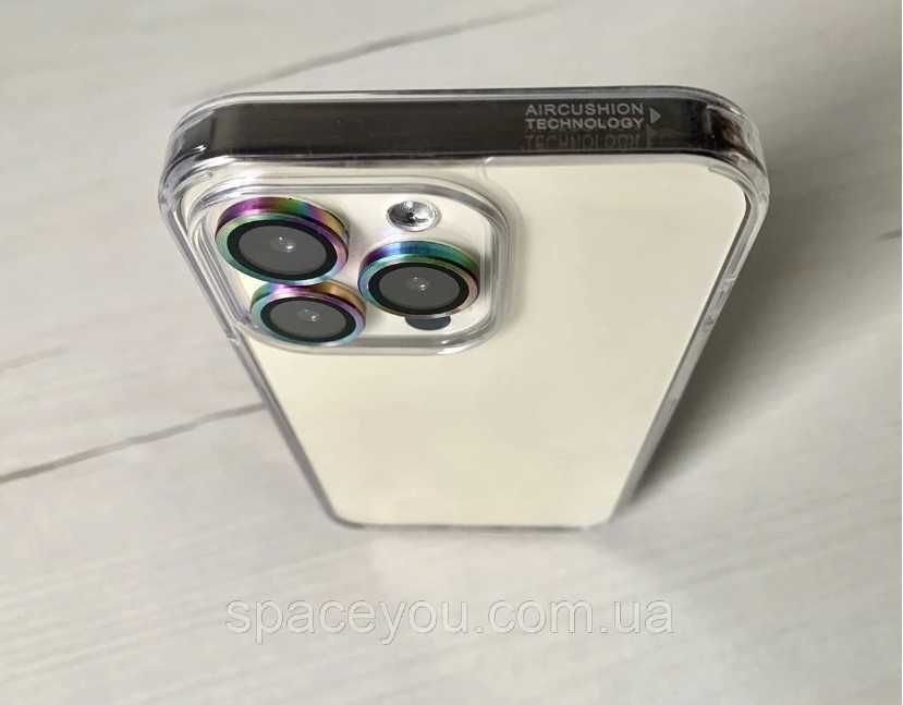 Защитное стекло линзы на камеру iPhone 14Pro/Pro Max компл. 3шт радуга