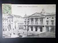 Postal antigo , Lisboa , Praça do Municipio, ano 1909