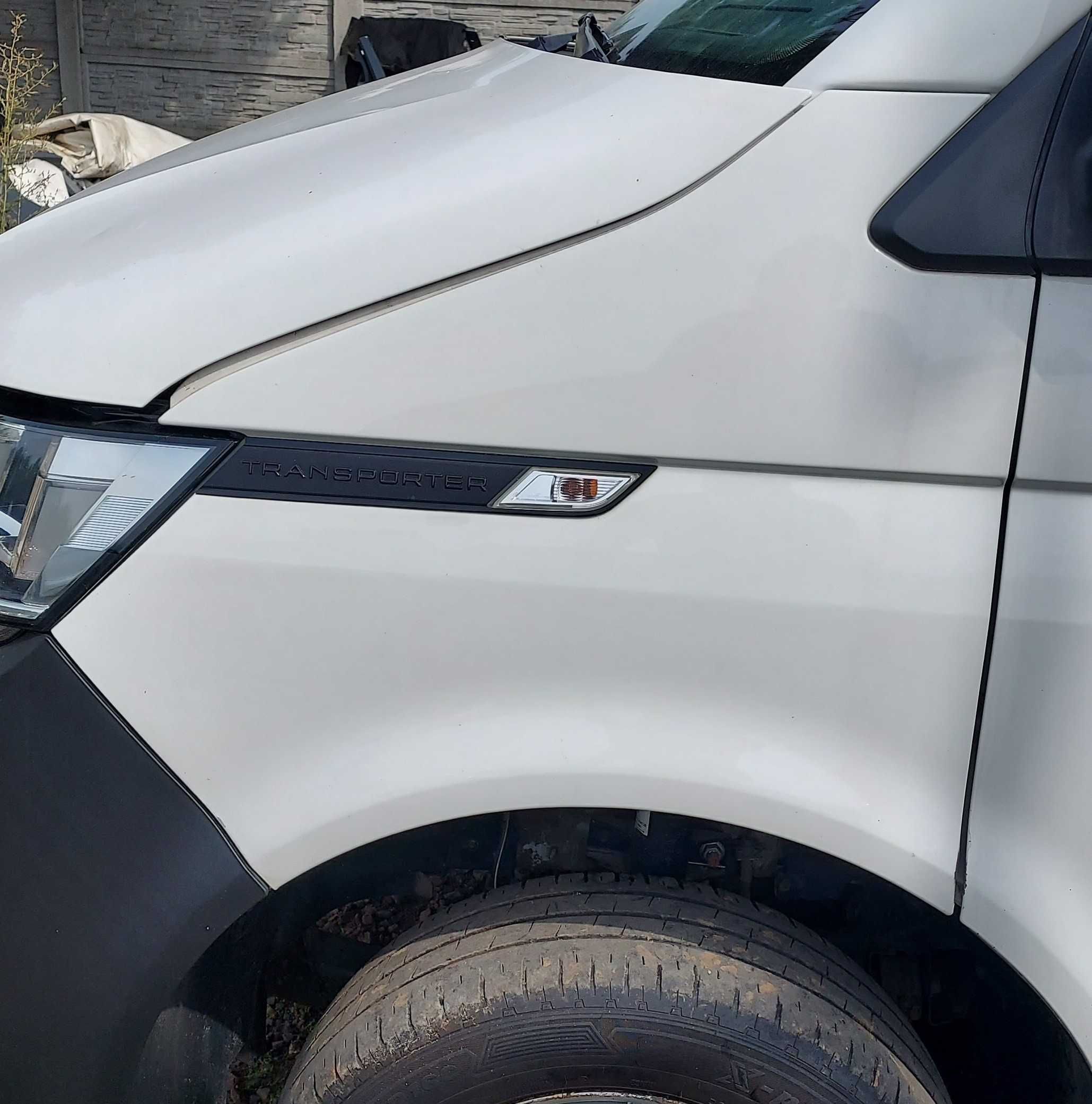 Błotnik Lewy Przód Biały LB9A Oryginał Vw T6.1