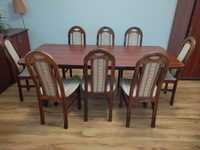 Stół drewniany z 8 krzesłami