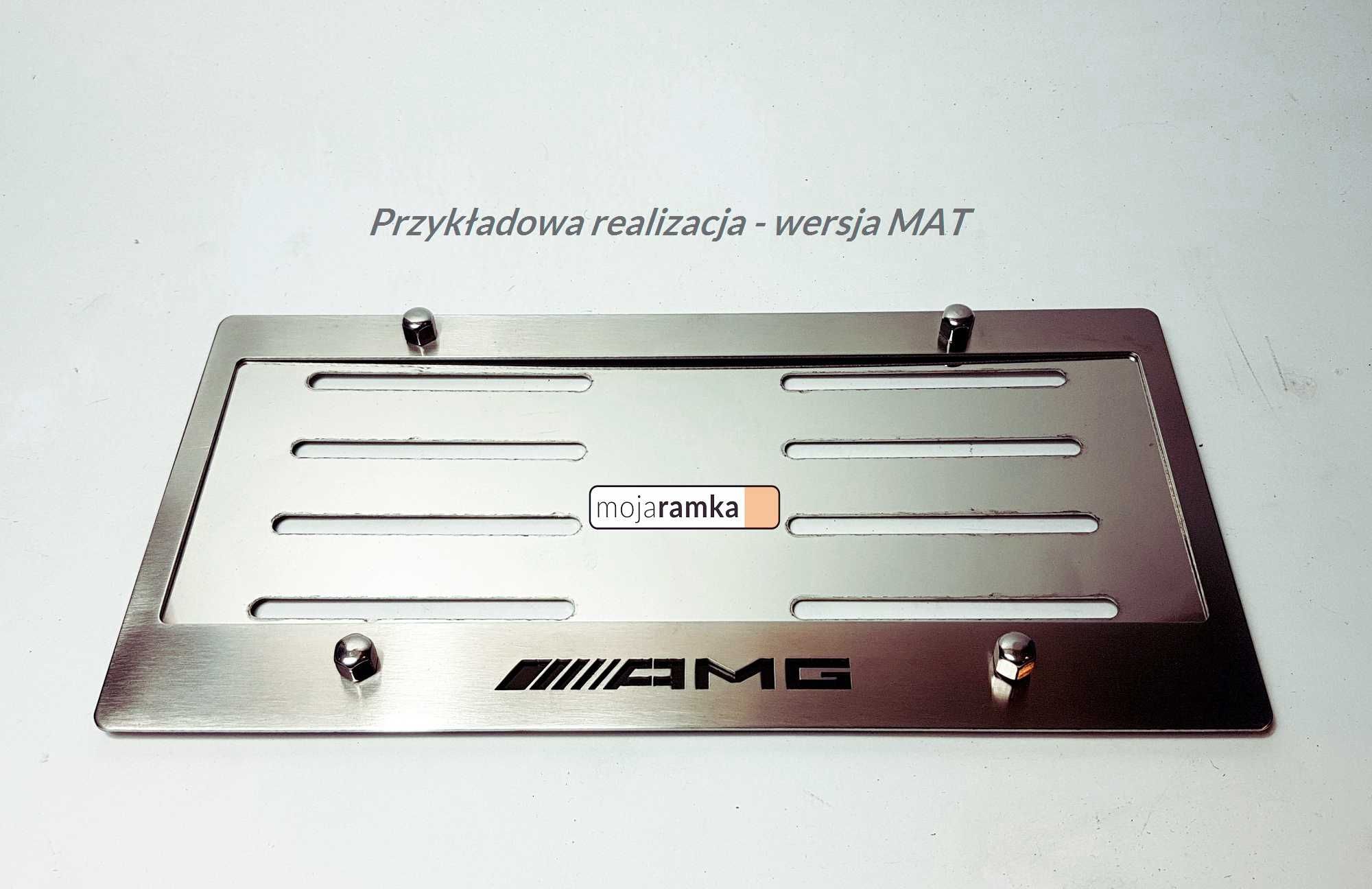 RAMKA INOX pod nowe małe tablice 305X114 USA MUSTANG Dodge Jeep Ford F