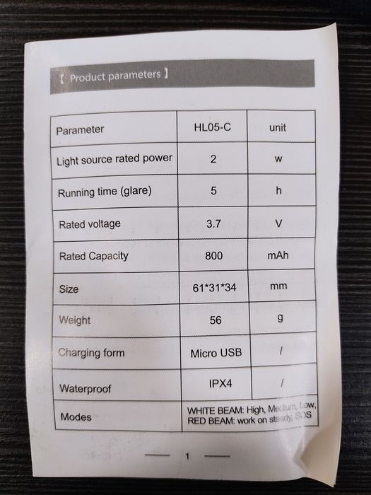 Светодиодный налобный фонарь зарядка с USB