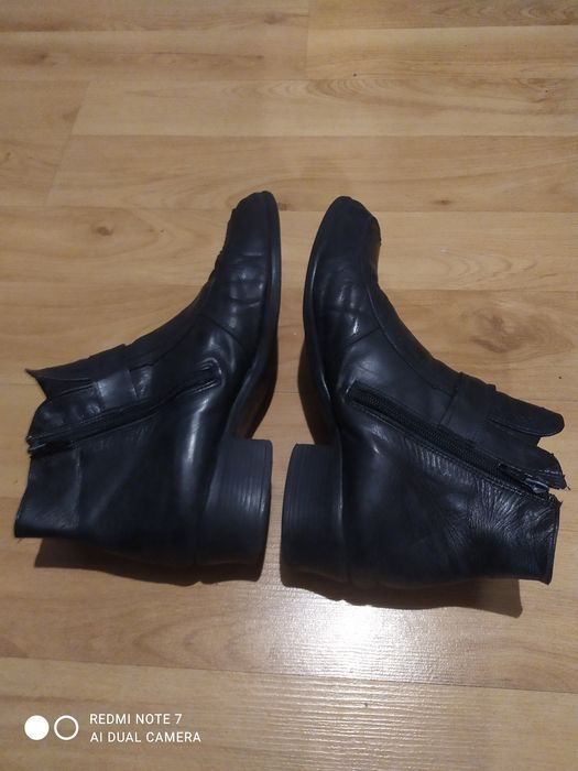 Botki skórzane krótkie