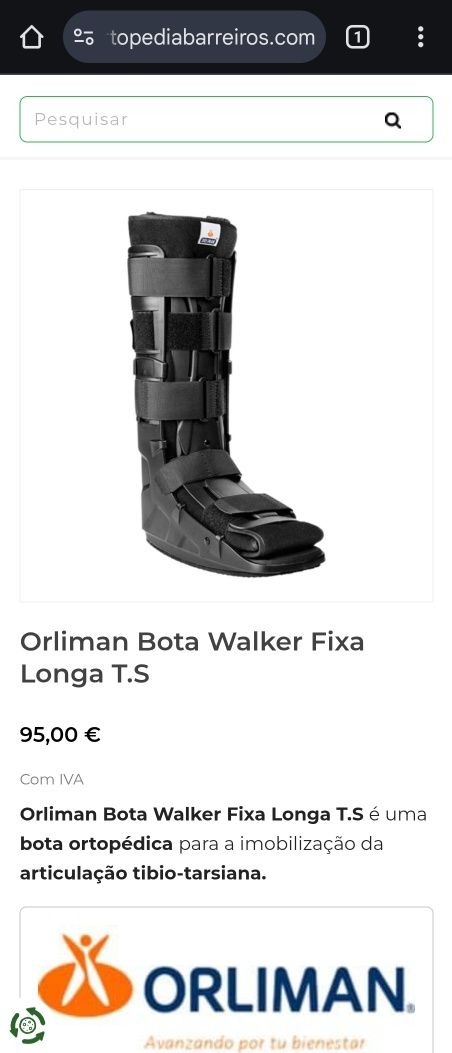 Bota ortopédica Walker