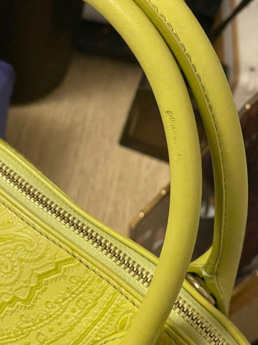 Зелена, Лайм ETRO сумка з рельєфною шкірою із візерунком зі шлейкою