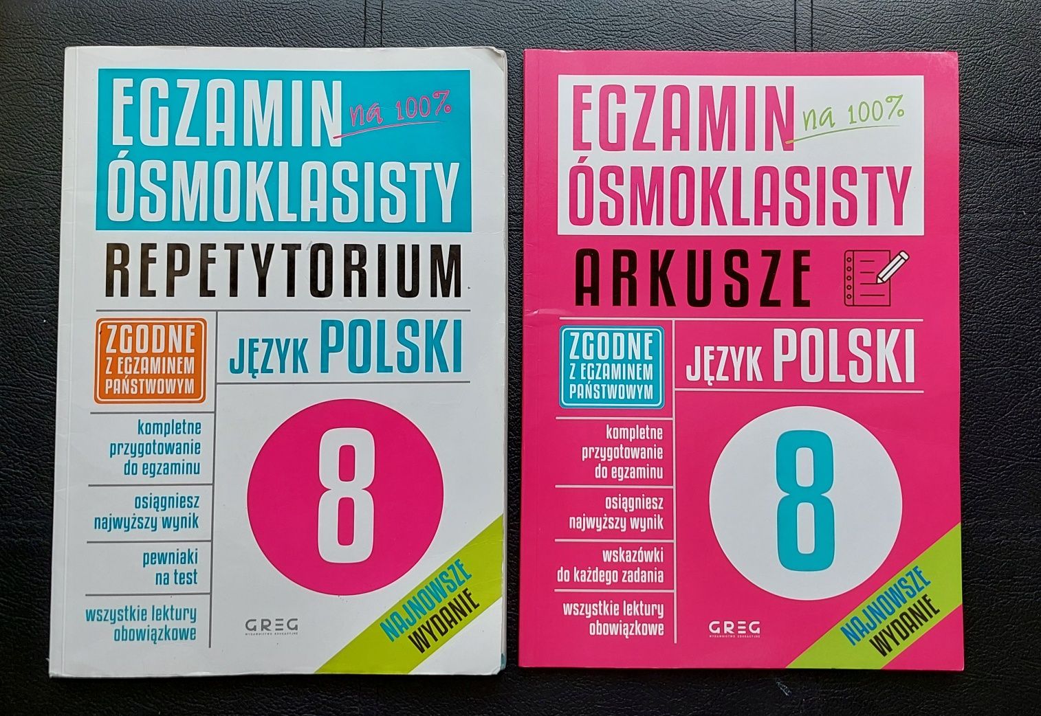 Greg, egzamin 8-klasisty, repetytorium + arkusze polski