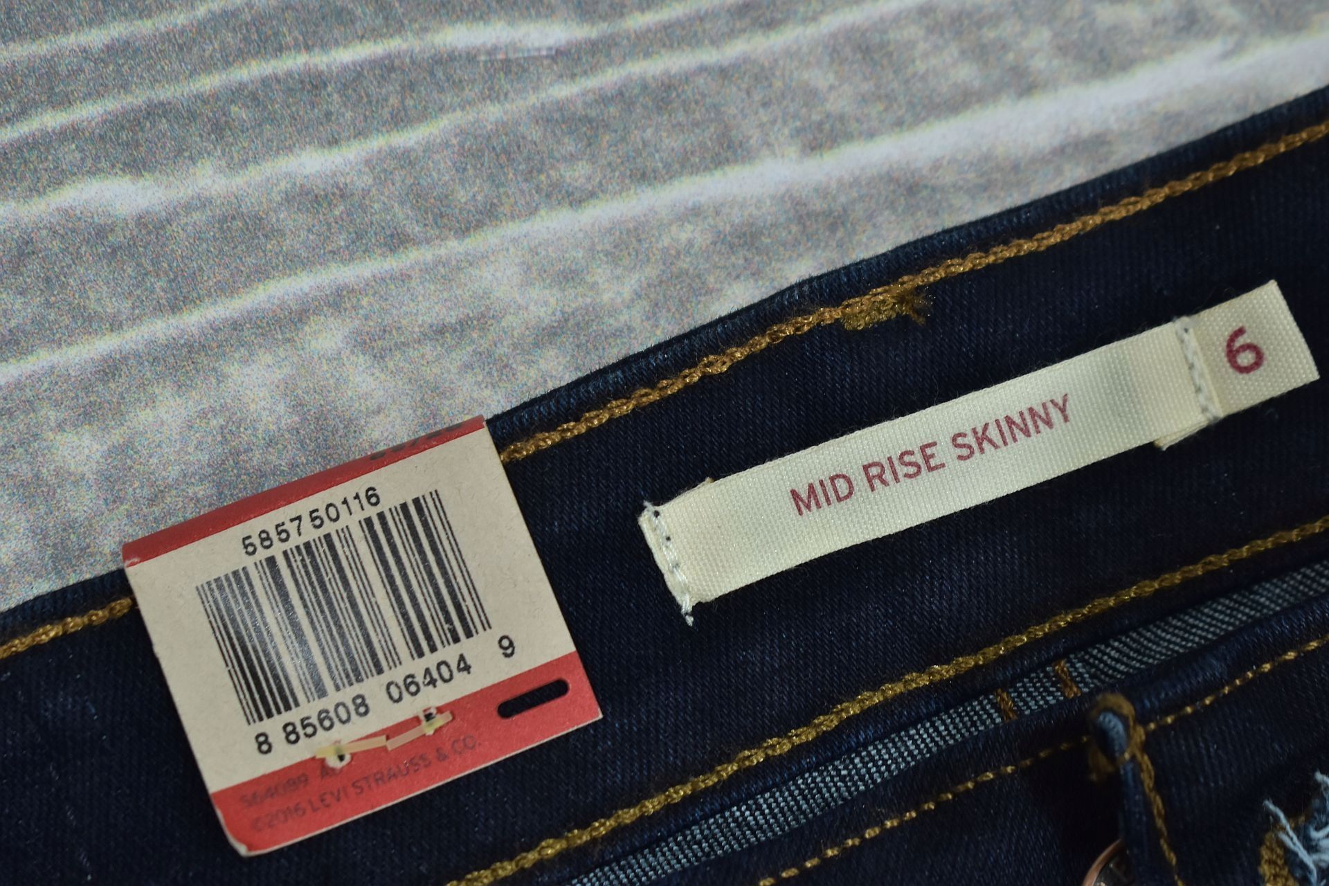 LEVIS Mid Rise Skinny Jeansy Stretch W28 L30