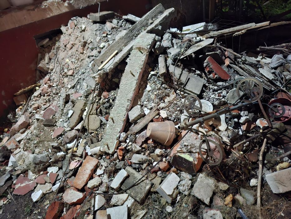 Gruz mieszany cegła ze szlaka