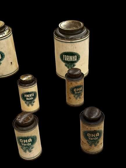 Conjunto latas de cozinha vintage