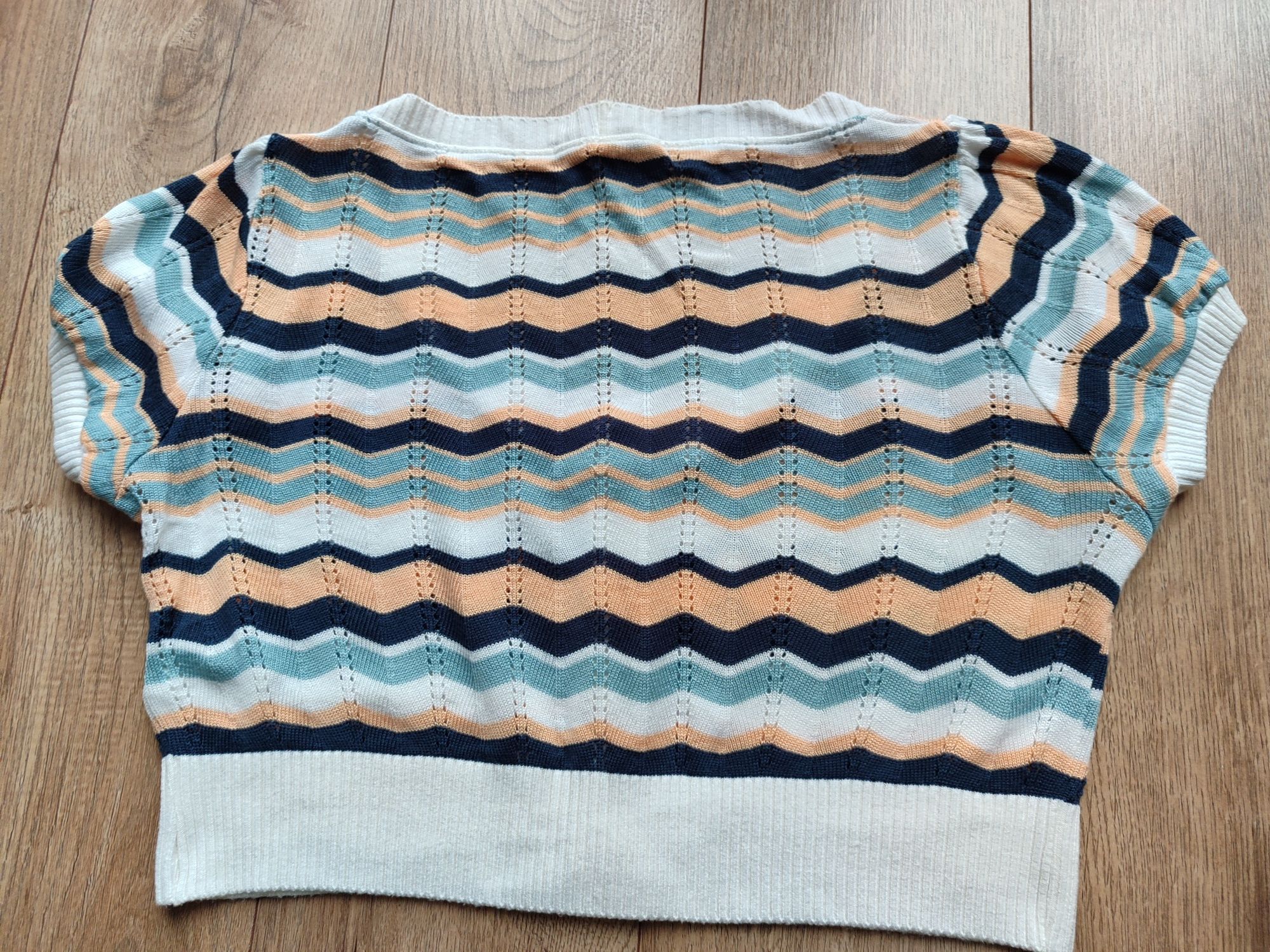Krótki rozpinany sweter vintage S/M Dolce Vita bolerko, narzutka 36/38