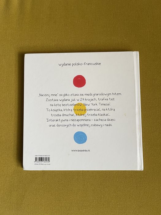 Ksiazka dla dzieci Nacisnij mnie