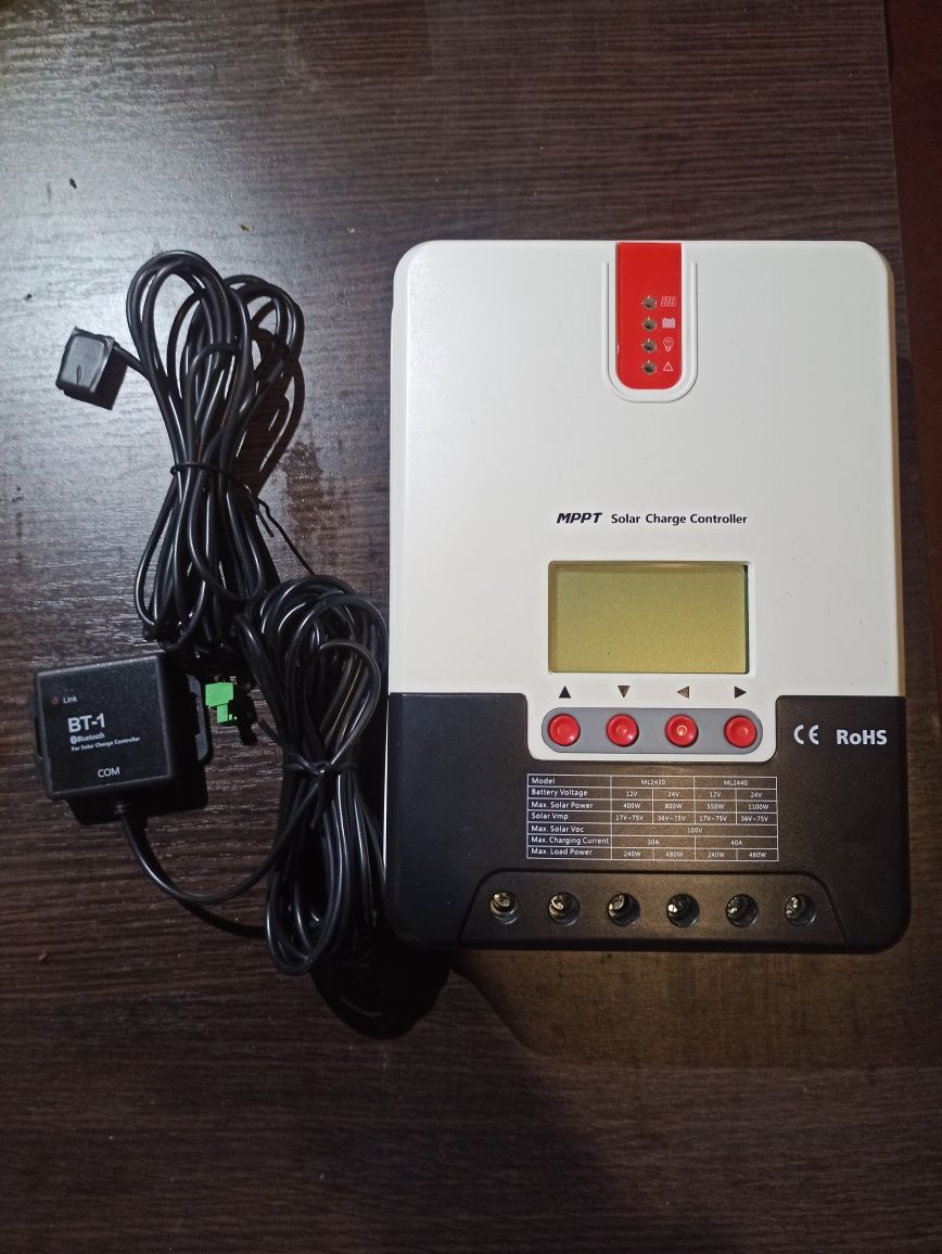 Контроллер заряда 40А 12V/24V MPPT SRNE ML2440