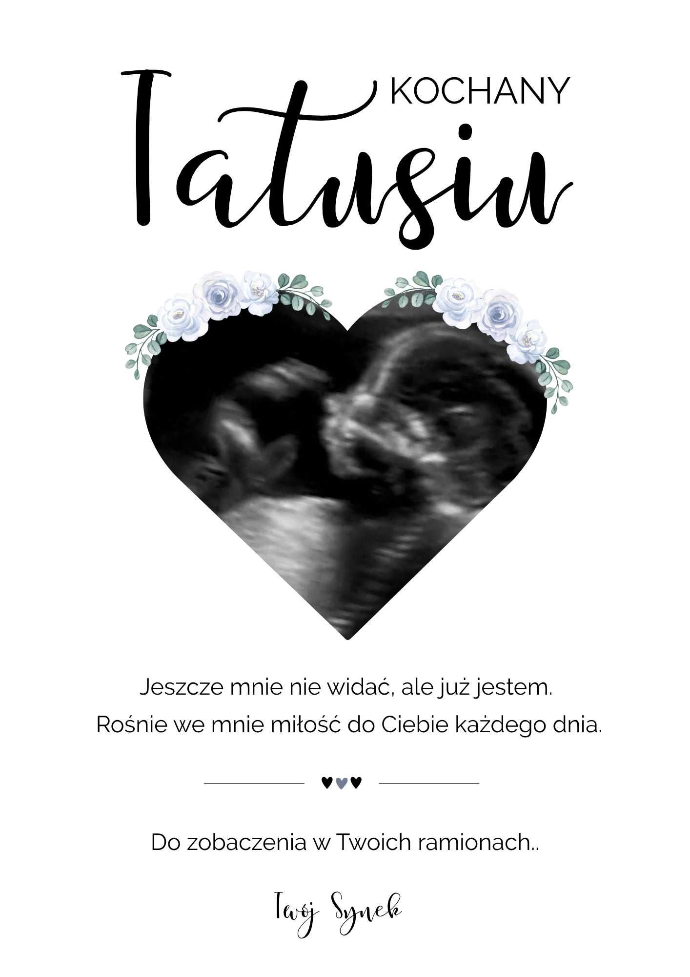 Plakat Zostaniesz tatą A4 w ramce Prezent z okazji ciąży