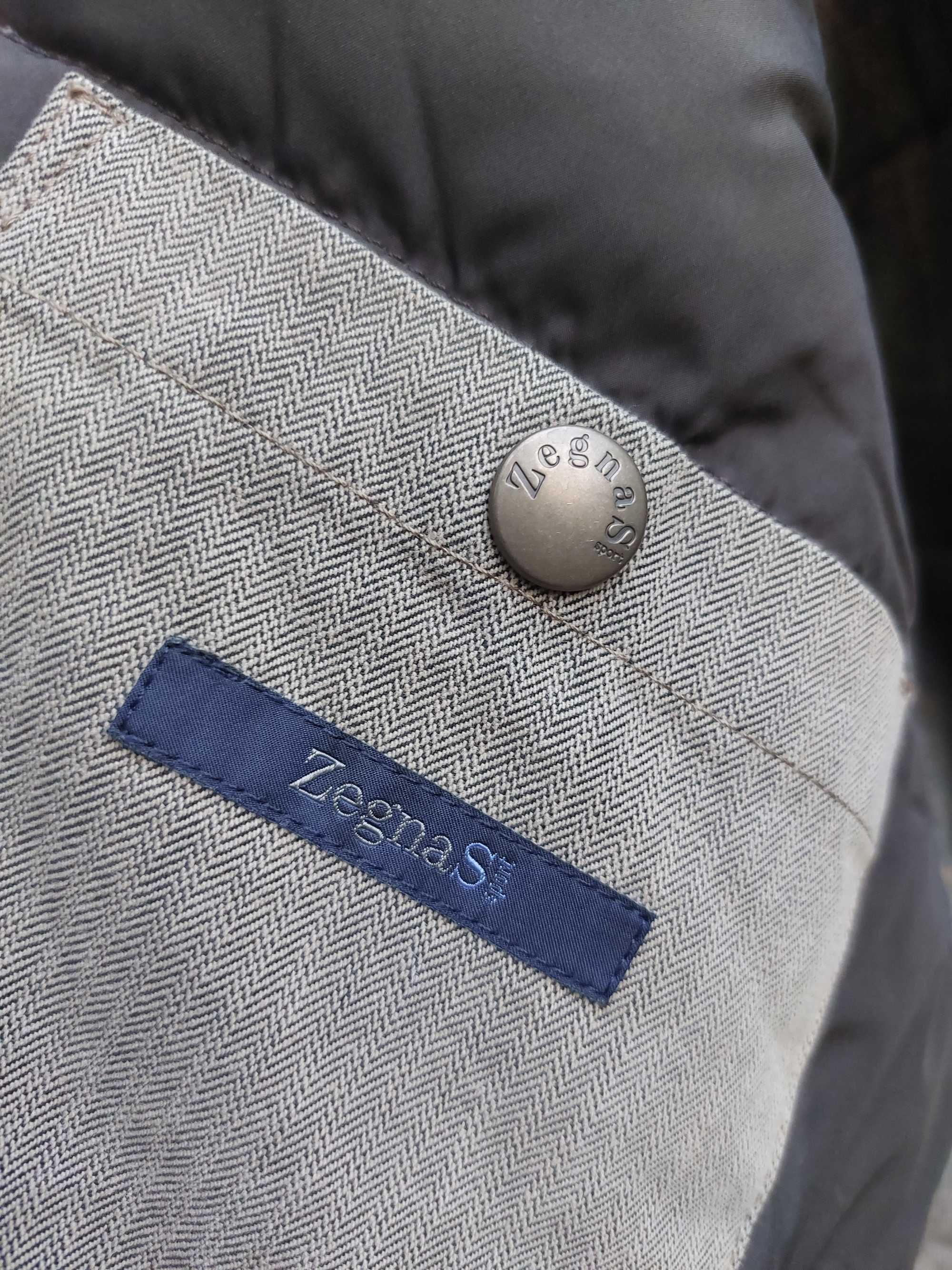 zimowa męska kurtka vintage Ermenegildo Zegna Sport ciepła oliwkowa
