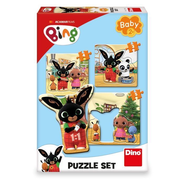 Królik Bing Puzzle Baby dla najmłodszych 3 obrazki dla dzieci 2+