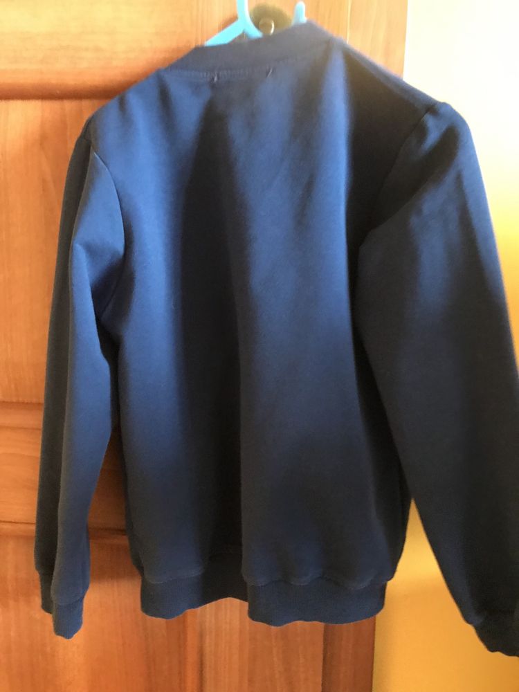 Sweter chłopięcy rozpinany jak bluza granatowy r 134