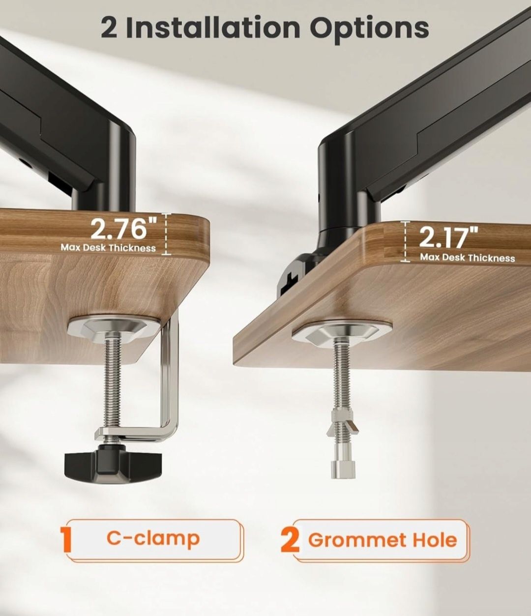 ErGear Uchwyt biurkowy z ramieniem do monitora 13-32 cali, regulowany
