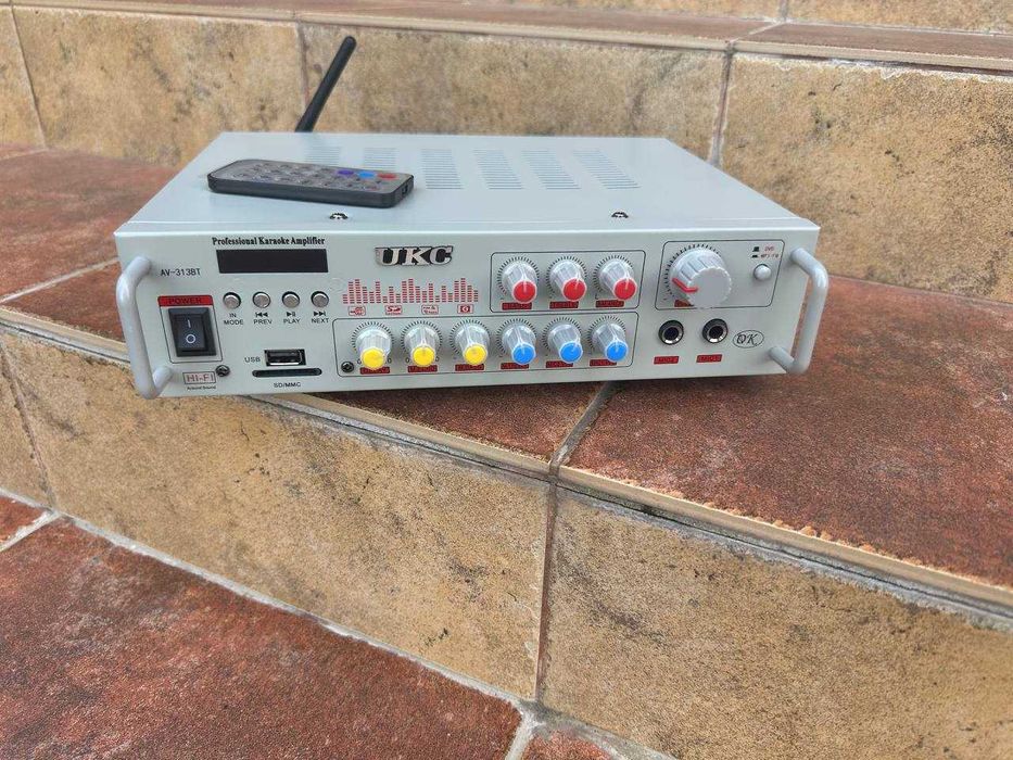 ‼️ Усилитель звука UKC 2х150w +  Bluetooth  + караоке на  2 микрофона
