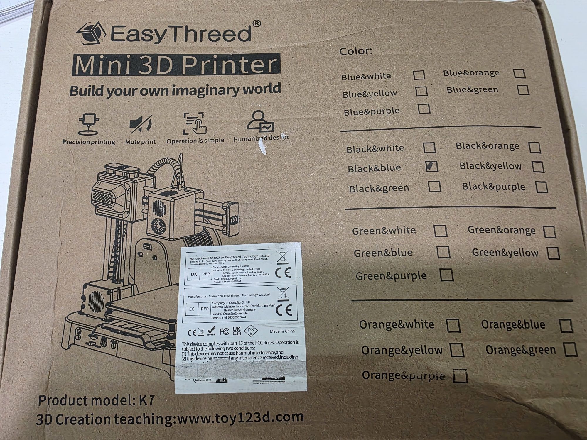 EasyThreed K7 - Mini Impressora 3D