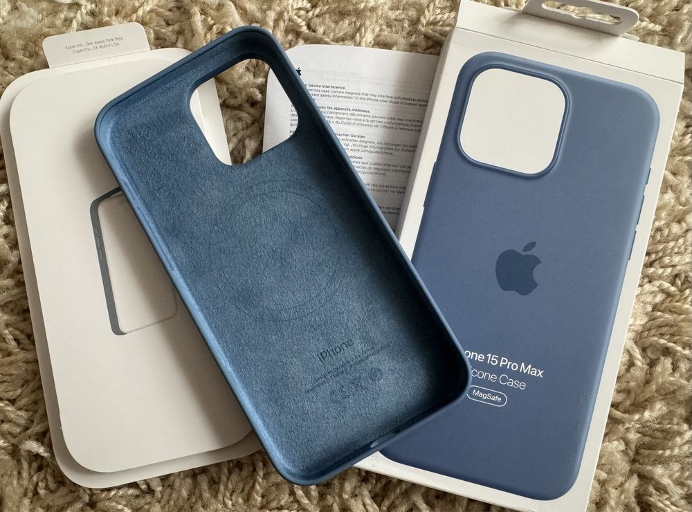 iPhone 15 Pro Max Silicone Case Winter Blue оригинал, новый.