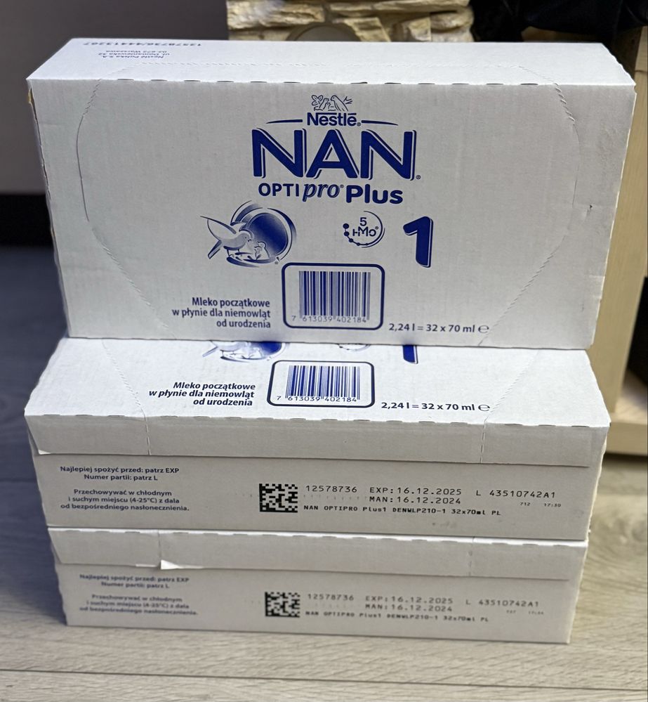 Nestle NAN Optipro Plus 1 w płynie 32x70 ml